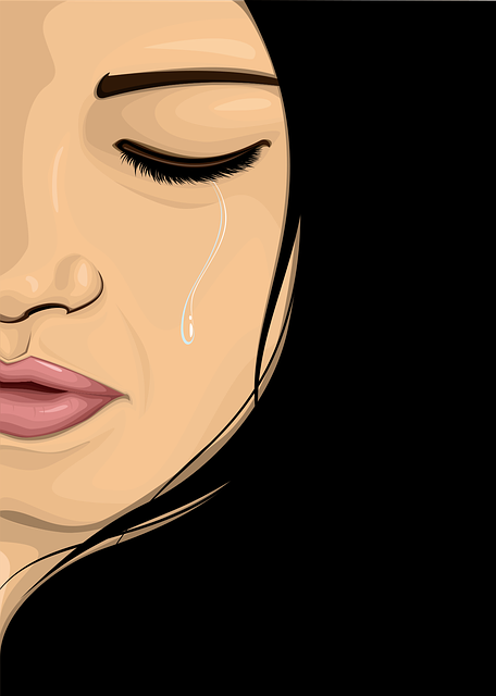 femme pleure